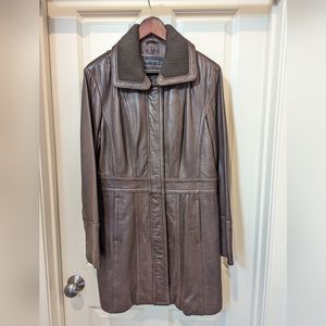 Leather Trenchcoat Brown